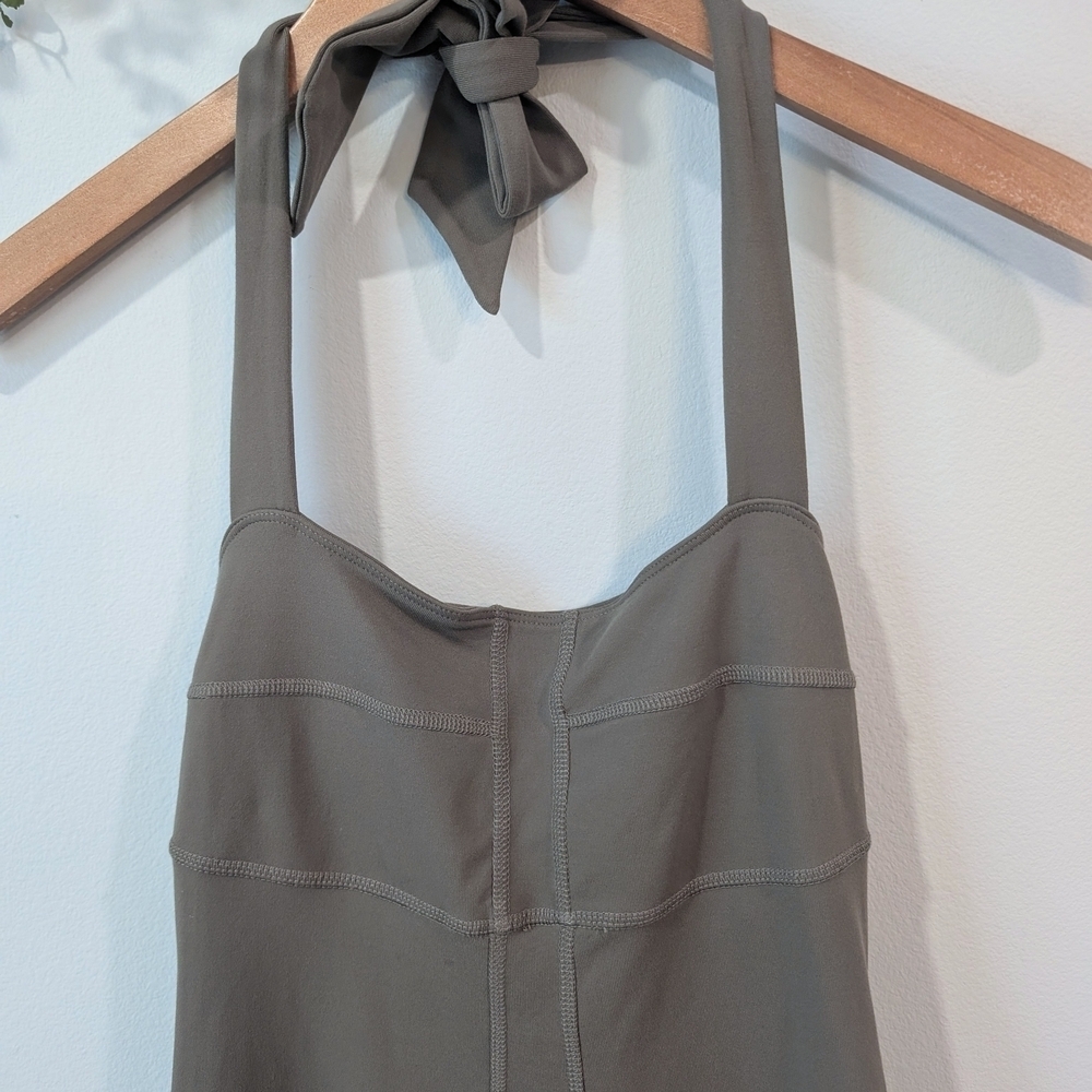 Athleta Green Sheath Halter Dress - Picture 3 of 7